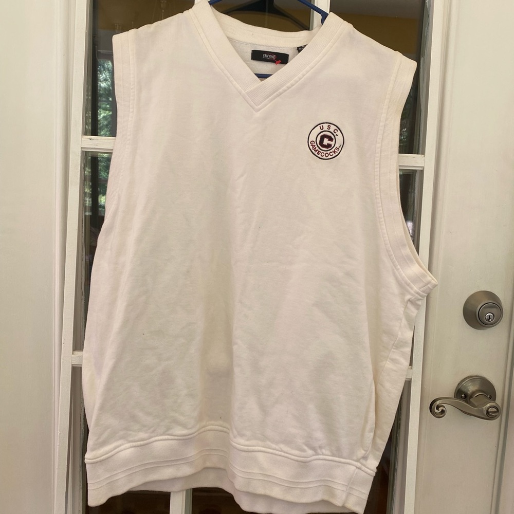 Vintage USC Gamecocks White Game-day Sweater Vest